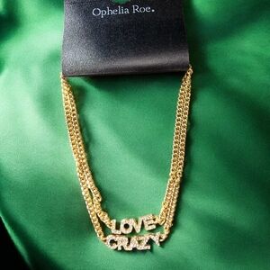 Ophelia Roe Gold Love Crazy Necklace
